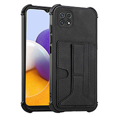 Custodia Lusso Pelle Cover Y01B per Samsung Galaxy A22 5G Nero