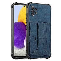 Custodia Lusso Pelle Cover Y01B per Samsung Galaxy A52 4G Blu