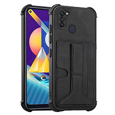 Custodia Lusso Pelle Cover Y01B per Samsung Galaxy M11 Nero