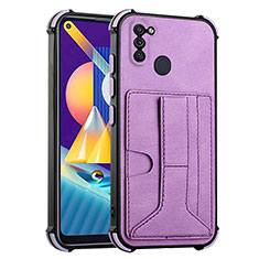 Custodia Lusso Pelle Cover Y01B per Samsung Galaxy M11 Viola