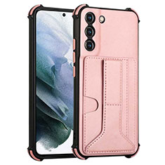 Custodia Lusso Pelle Cover Y01B per Samsung Galaxy S21 FE 5G Oro Rosa