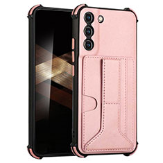 Custodia Lusso Pelle Cover Y01B per Samsung Galaxy S25 Plus 5G Oro Rosa