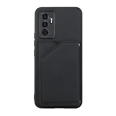 Custodia Lusso Pelle Cover Y01B per Vivo V23e 5G Nero