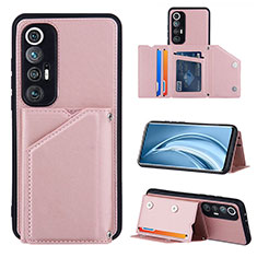 Custodia Lusso Pelle Cover Y01B per Xiaomi Mi 10S 5G Oro Rosa