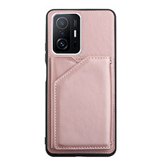 Custodia Lusso Pelle Cover Y01B per Xiaomi Mi 11T 5G Oro Rosa