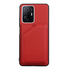 Custodia Lusso Pelle Cover Y01B per Xiaomi Mi 11T 5G Rosso