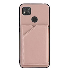 Custodia Lusso Pelle Cover Y01B per Xiaomi POCO C3 Oro Rosa