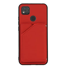 Custodia Lusso Pelle Cover Y01B per Xiaomi POCO C3 Rosso