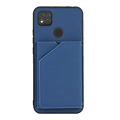 Custodia Lusso Pelle Cover Y01B per Xiaomi Redmi 9 Activ Blu