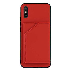 Custodia Lusso Pelle Cover Y01B per Xiaomi Redmi 9i Rosso