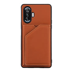 Custodia Lusso Pelle Cover Y01B per Xiaomi Redmi K40 Gaming 5G Marrone