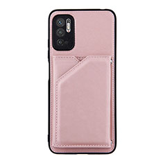 Custodia Lusso Pelle Cover Y01B per Xiaomi Redmi Note 10 5G Oro Rosa