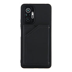 Custodia Lusso Pelle Cover Y01B per Xiaomi Redmi Note 10 Pro Max Nero