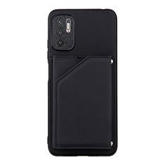 Custodia Lusso Pelle Cover Y01B per Xiaomi Redmi Note 10T 5G Nero