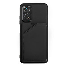 Custodia Lusso Pelle Cover Y01B per Xiaomi Redmi Note 11 4G (2022) Nero