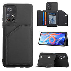 Custodia Lusso Pelle Cover Y01B per Xiaomi Redmi Note 11 5G Nero