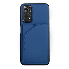 Custodia Lusso Pelle Cover Y01B per Xiaomi Redmi Note 11S 4G Blu