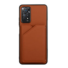 Custodia Lusso Pelle Cover Y01B per Xiaomi Redmi Note 12 Pro 4G Marrone