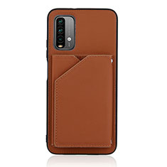 Custodia Lusso Pelle Cover Y01B per Xiaomi Redmi Note 9 4G Marrone