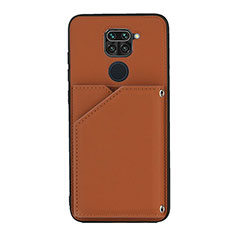 Custodia Lusso Pelle Cover Y01B per Xiaomi Redmi Note 9 Marrone