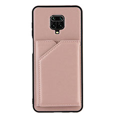 Custodia Lusso Pelle Cover Y01B per Xiaomi Redmi Note 9 Pro Max Oro Rosa