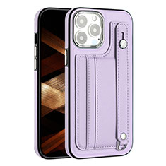 Custodia Lusso Pelle Cover Y02B per Apple iPhone 16 Pro Lavanda