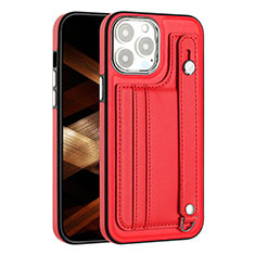 Custodia Lusso Pelle Cover Y02B per Apple iPhone 16 Pro Max Rosso