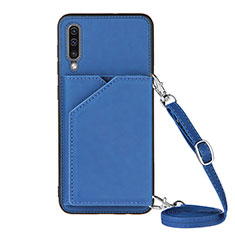 Custodia Lusso Pelle Cover Y02B per Samsung Galaxy A30S Blu