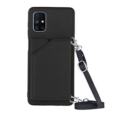 Custodia Lusso Pelle Cover Y02B per Samsung Galaxy M51 Nero