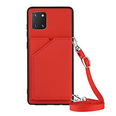 Custodia Lusso Pelle Cover Y02B per Samsung Galaxy M60s Rosso