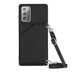 Custodia Lusso Pelle Cover Y02B per Samsung Galaxy Note 20 5G Nero