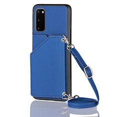 Custodia Lusso Pelle Cover Y02B per Samsung Galaxy S20 5G Blu