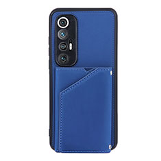 Custodia Lusso Pelle Cover Y02B per Xiaomi Mi 10S 5G Blu