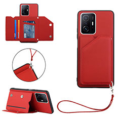 Custodia Lusso Pelle Cover Y02B per Xiaomi Mi 11T 5G Rosso
