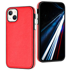 Custodia Lusso Pelle Cover Y03B per Apple iPhone 14 Rosso