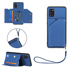 Custodia Lusso Pelle Cover Y03B per Samsung Galaxy A31 Blu