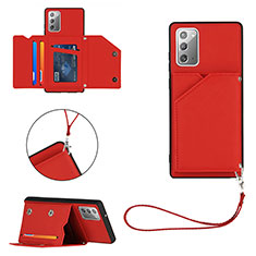 Custodia Lusso Pelle Cover Y03B per Samsung Galaxy Note 20 5G Rosso