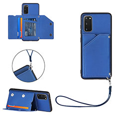 Custodia Lusso Pelle Cover Y03B per Samsung Galaxy S20 Blu