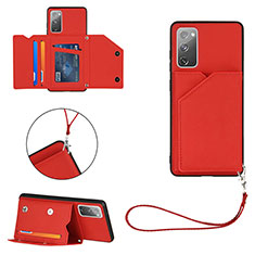 Custodia Lusso Pelle Cover Y03B per Samsung Galaxy S20 FE 4G Rosso