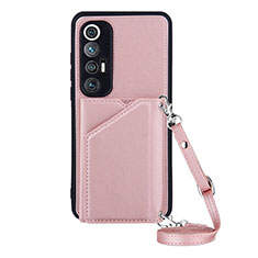 Custodia Lusso Pelle Cover Y03B per Xiaomi Mi 10S 5G Oro Rosa