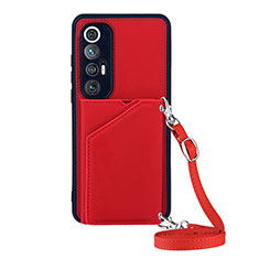 Custodia Lusso Pelle Cover Y03B per Xiaomi Mi 10S 5G Rosso