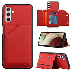 Custodia Lusso Pelle Cover Y04B per Samsung Galaxy A04s Rosso