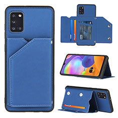 Custodia Lusso Pelle Cover Y04B per Samsung Galaxy A31 Blu