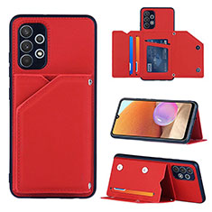 Custodia Lusso Pelle Cover Y04B per Samsung Galaxy A32 5G Rosso