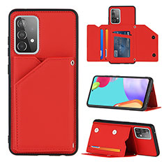 Custodia Lusso Pelle Cover Y04B per Samsung Galaxy A52 5G Rosso