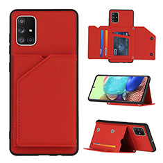 Custodia Lusso Pelle Cover Y04B per Samsung Galaxy A71 5G Rosso