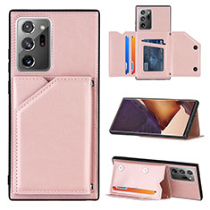 Custodia Lusso Pelle Cover Y04B per Samsung Galaxy Note 20 Ultra 5G Oro Rosa