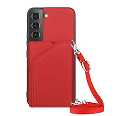 Custodia Lusso Pelle Cover Y04B per Samsung Galaxy S23 Plus 5G Rosso