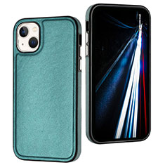 Custodia Lusso Pelle Cover Y07B per Apple iPhone 13 Verde