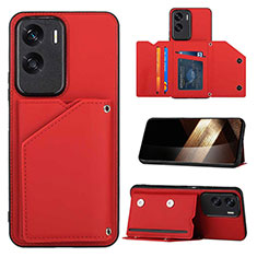 Custodia Lusso Pelle Cover YB1 per Huawei Honor 90 Lite 5G Rosso